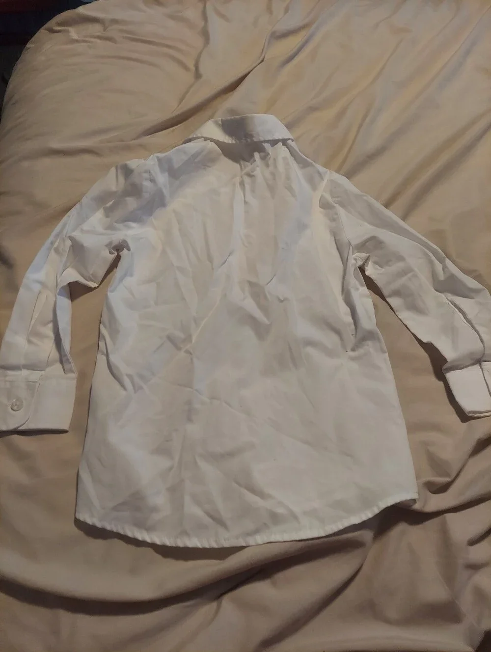George Boys White Button Down Dress Shirt Size 6 Long Sleeve